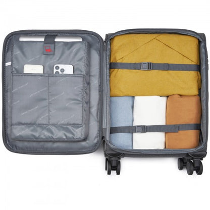 British Traveller KSB2597 20-inch grey suitcase – detail view 20