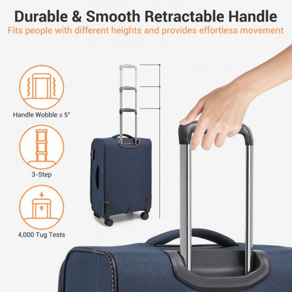 British Traveller KSB2597 20-inch navy suitcase – detail view 20