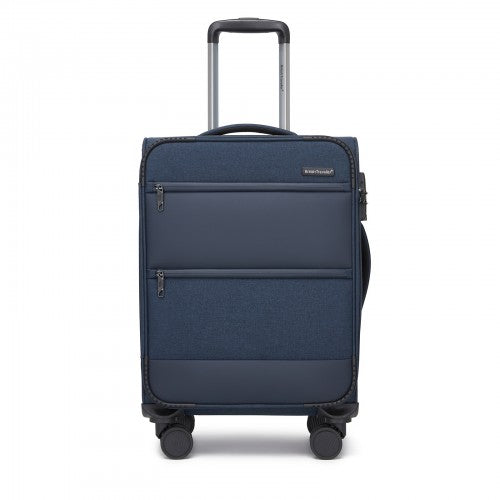British Traveller KSB2597 20-inch navy suitcase – detail view 20