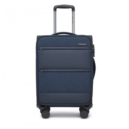 British Traveller KSB2597 20-inch navy suitcase – detail view 20
