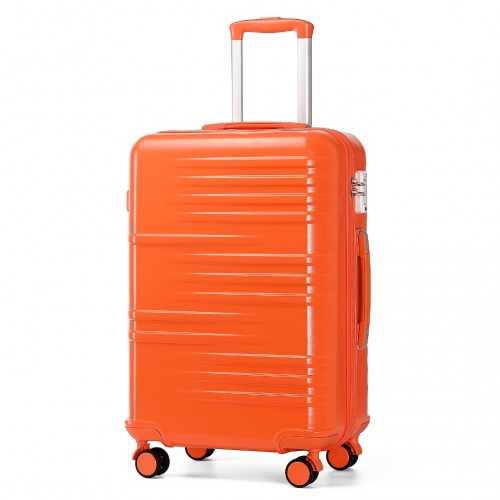 British Traveller K2391L 24-inch orange suitcase – detail view 24