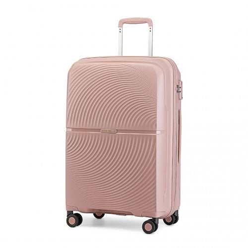 British Traveller K2393L 24-inch nude suitcase – detail view 24