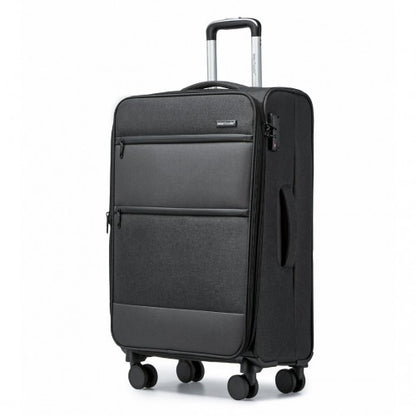 British Traveller K2397L 24-inch black suitcase – detail view 24