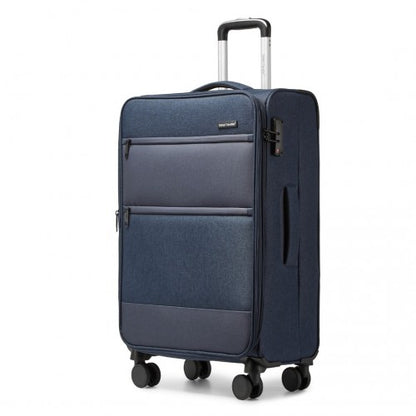 British Traveller K2397L 24-inch navy suitcase – detail view 24