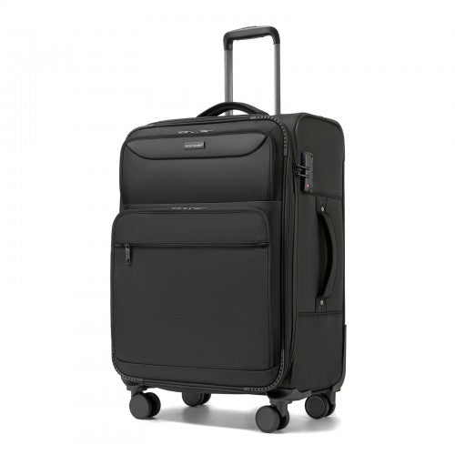 British Traveller KSB2582 24-inch black suitcase – detail view 24
