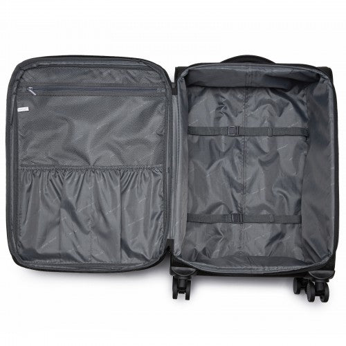 British Traveller KSB2582 24-inch black suitcase – set view