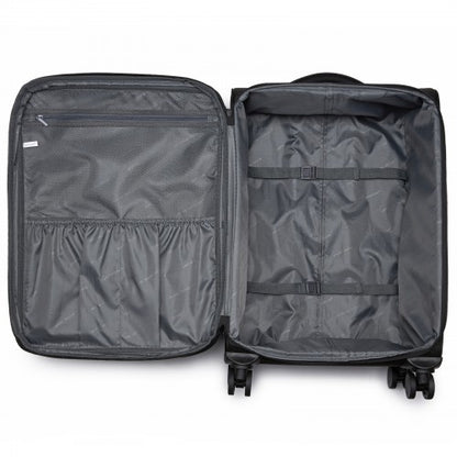 British Traveller KSB2582 24-inch black suitcase – set view