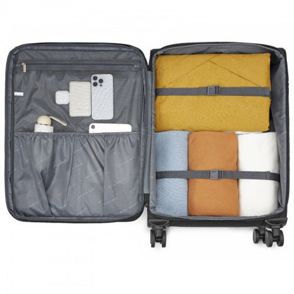 British Traveller KSB2597 24-inch black suitcase – set view