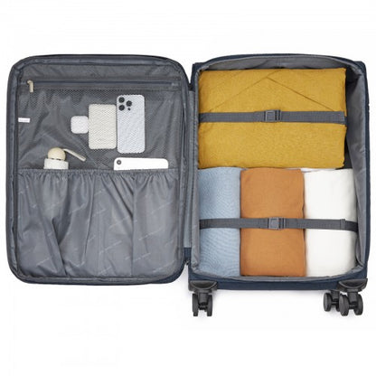 British Traveller KSB2597 24-inch navy suitcase – set view