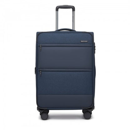 British Traveller KSB2597 24-inch navy suitcase – detail view 24