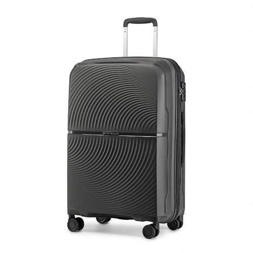 British Traveller K2393L 28-inch black suitcase – detail view 28