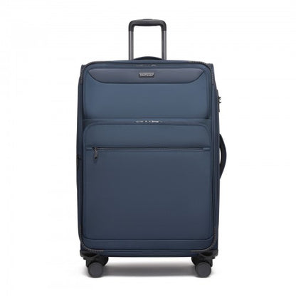 British Traveller KSB2582 28-inch navy suitcase – detail view 28