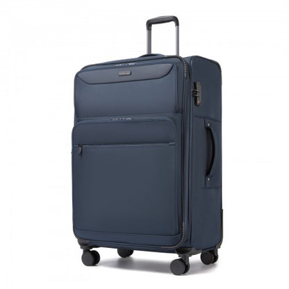 British Traveller KSB2582 28-inch navy suitcase – detail view 28