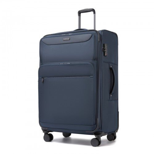 British Traveller KSB2582 28-inch navy suitcase – detail view 28