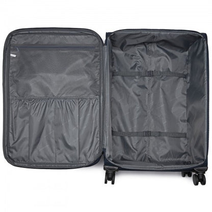British Traveller KSB2582 28-inch navy suitcase – detail view 28