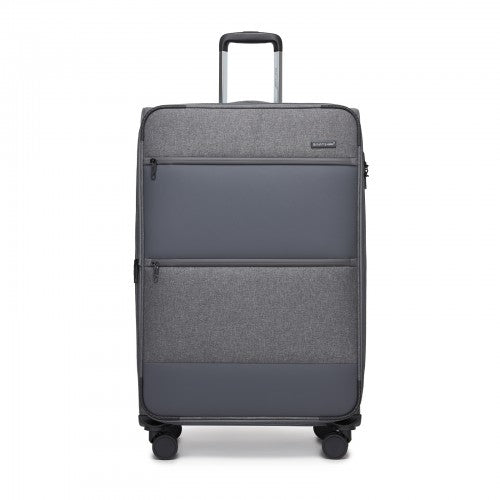British Traveller KSB2597 28-inch grey suitcase – detail view 28
