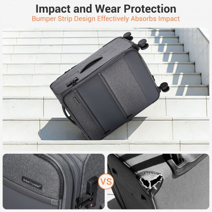 British Traveller KSB2597 28-inch grey suitcase – detail view 28