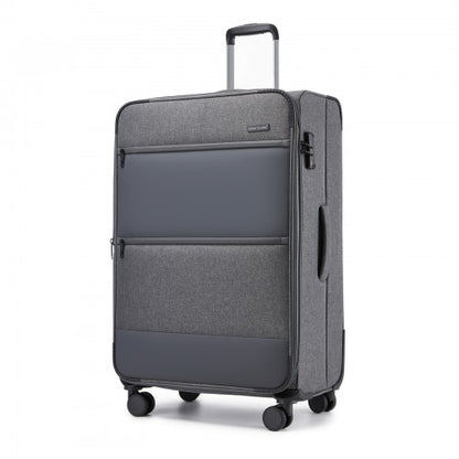 British Traveller KSB2597 28-inch grey suitcase – detail view 28