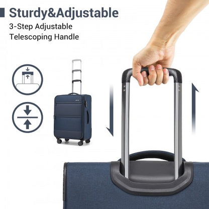 British Traveller KSB2597 28-inch navy suitcase – detail view 28