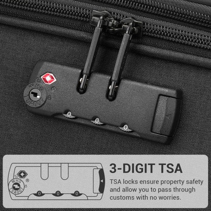 British Traveller KSB2597 28-inch black suitcase – detail view 28