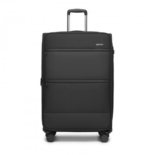 British Traveller KSB2597 28-inch black suitcase – detail view 28