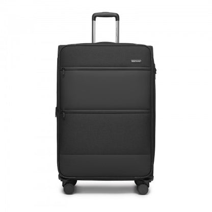 British Traveller KSB2597 28-inch black suitcase – detail view 28