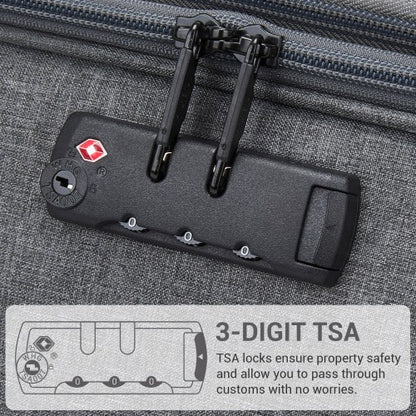British Traveller KSB2597 28-inch grey suitcase – detail view 28