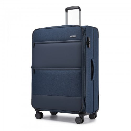 British Traveller KSB2597 28-inch navy suitcase – detail view 28
