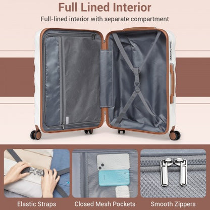 British Traveller K2395L 32-inch cream suitcase – detail view 32