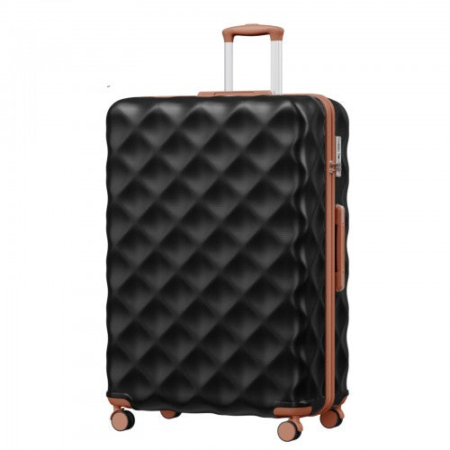 British Traveller K2395L 32-inch black and brown suitcase – detail view 32
