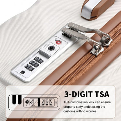 British Traveller K2395L - Ultralight ABS And Polycarbonate Bumpy Diamond 3 Pcs Luggage Set With TSA Lock