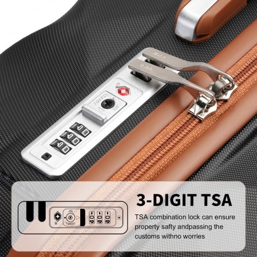 British Traveller K2395L - Ultralight ABS And Polycarbonate Bumpy Diamond 3 Pcs Luggage Set With TSA Lock