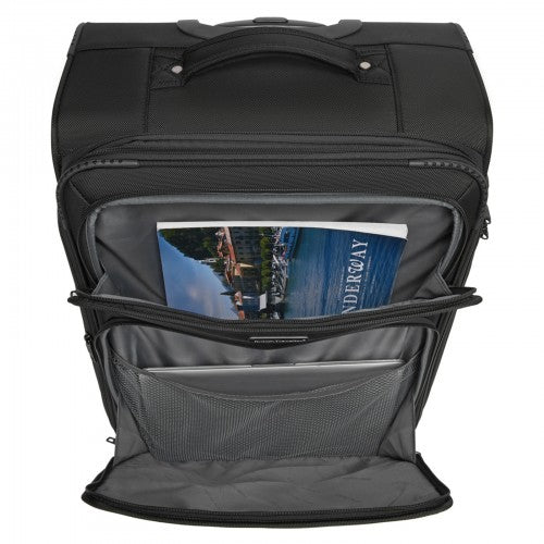 KSB2582 - British Traveller Durable Softshell Suitcase 3-Piece Luggage Set (20/24/28 Inch) with Laptop Compartment - Black