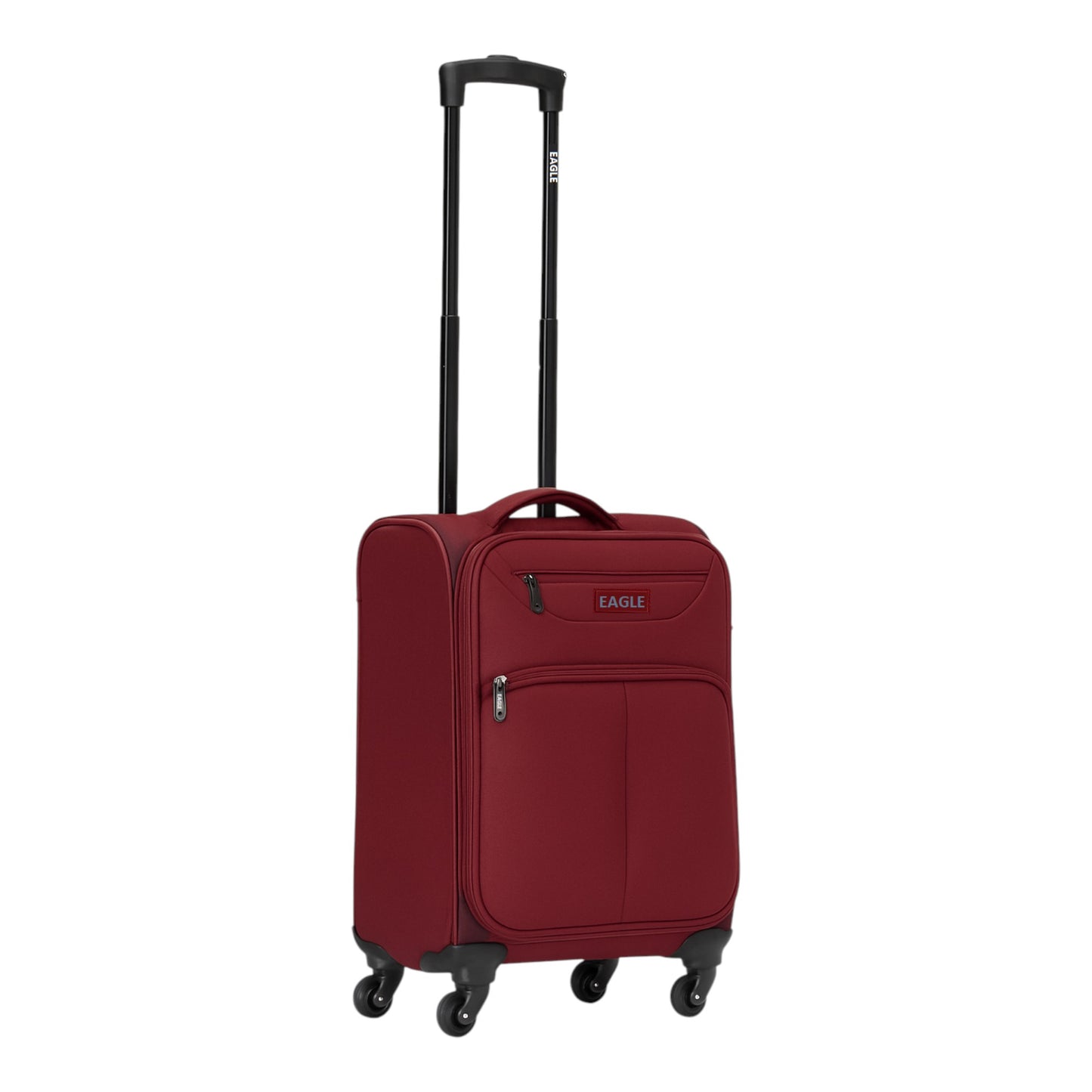 Eagle Super Lightweight 4 Wheels Spinner Soft Shell Expandable Luggage Burgundy