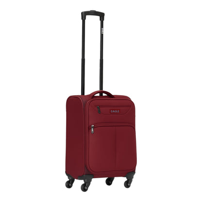 Eagle Super Lightweight 4 Wheels Spinner Soft Shell Expandable Luggage Burgundy