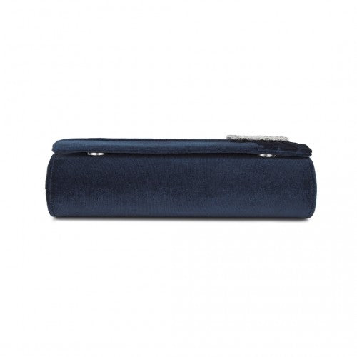 Miss Lulu CLM2457 navy clutch bag – detail view 4