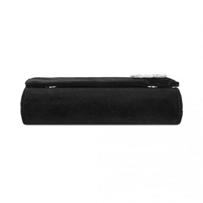 Miss Lulu CLM2457 black clutch bag – detail view 5