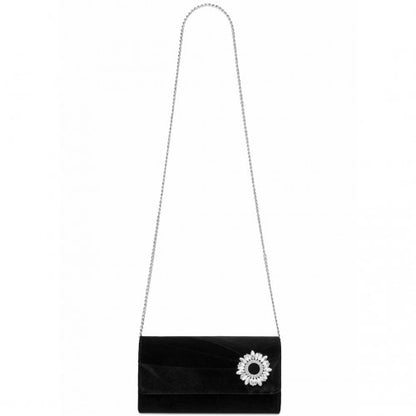 Miss Lulu CLM2457 black clutch bag – detail view 6
