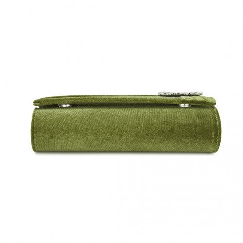 Miss Lulu CLM2457 green clutch bag – detail view 5