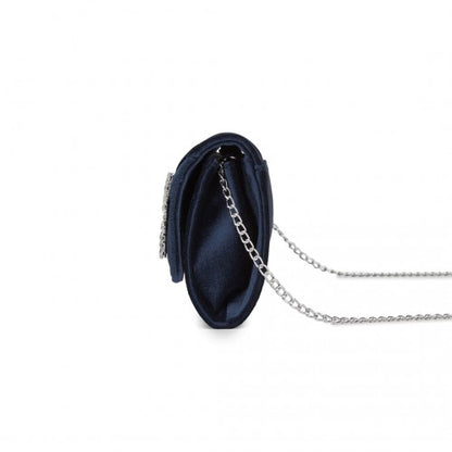 Miss Lulu CLM2457 navy clutch bag – side view