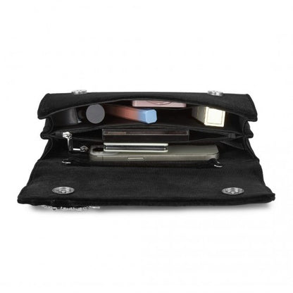 Miss Lulu CLM2457 black clutch bag – detail view 10