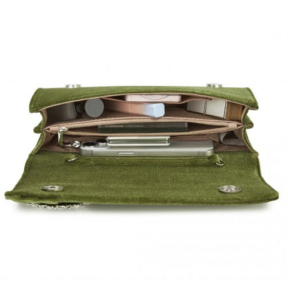 Miss Lulu CLM2457 green clutch bag – detail view 10