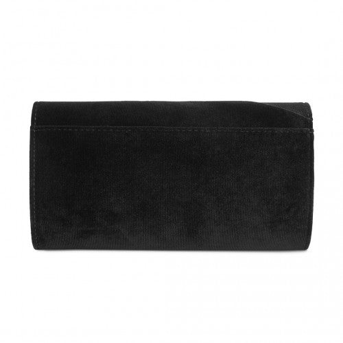 Miss Lulu CLM2457 black clutch bag – detail view 4