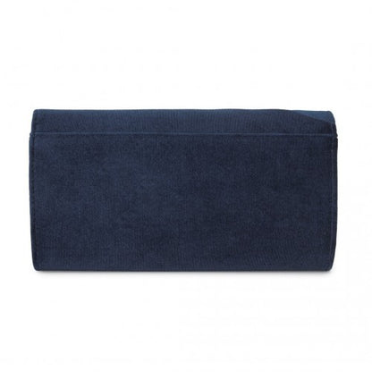 Miss Lulu CLM2457 navy clutch bag – rear view