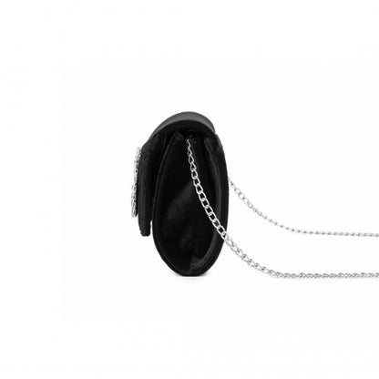 Miss Lulu CLM2457 black clutch bag – rear view