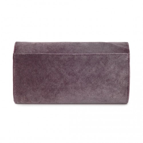Miss Lulu CLM2457 purple clutch bag – detail view 4