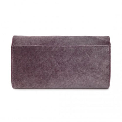 Miss Lulu CLM2457 purple clutch bag – detail view 4