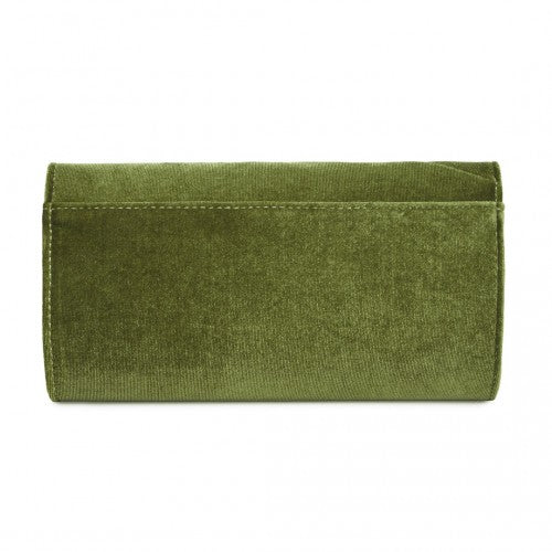 Miss Lulu CLM2457 green clutch bag – detail view 4