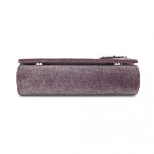 Miss Lulu CLM2457 purple clutch bag – detail view 5