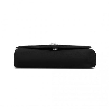 Miss Lulu CLM2458 black clutch bag – rear view